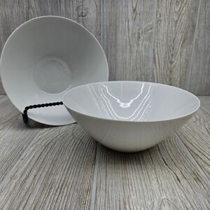 Rosenthal Continental Classic Modern White 7 1/2" Round Vegetable Bowls Set of 2